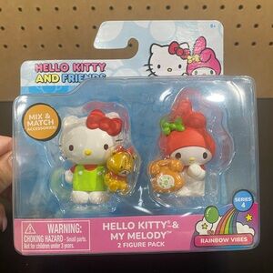 Hello Kitty and Friends -  Hello Kitty & My Melody Series 4 Rainbow Vibes